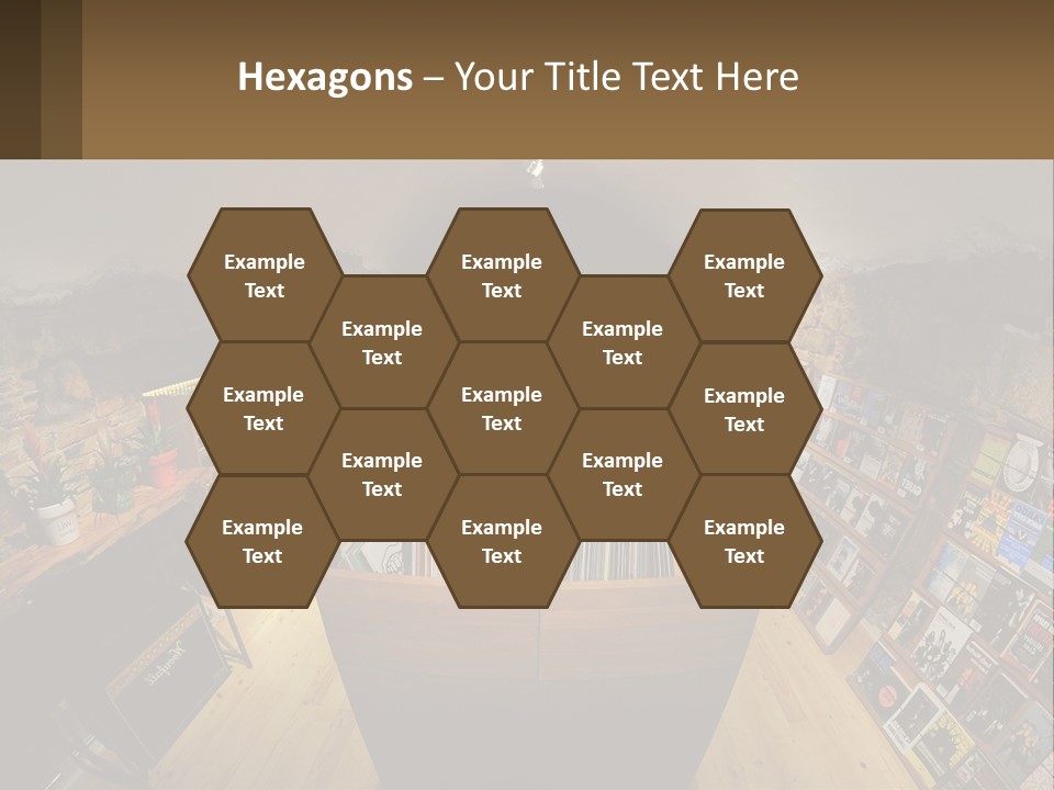 A Room Filled With Lots Of Records And Magazines PowerPoint Template