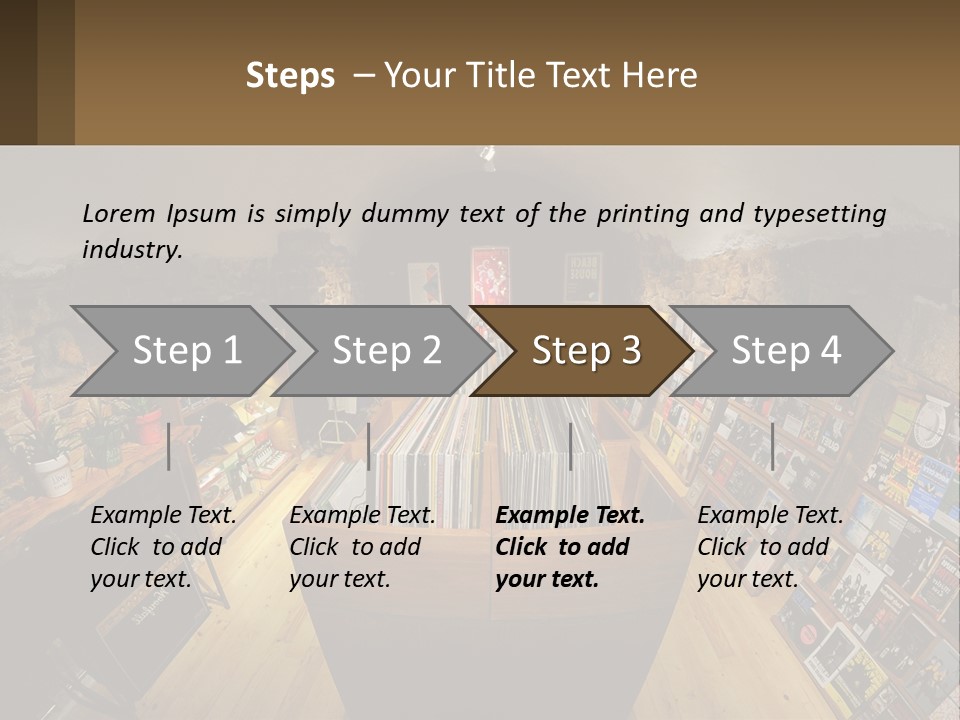 A Room Filled With Lots Of Records And Magazines PowerPoint Template