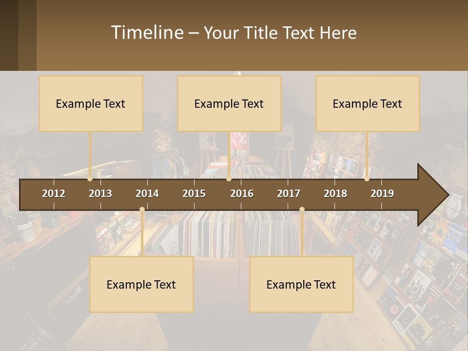 A Room Filled With Lots Of Records And Magazines PowerPoint Template