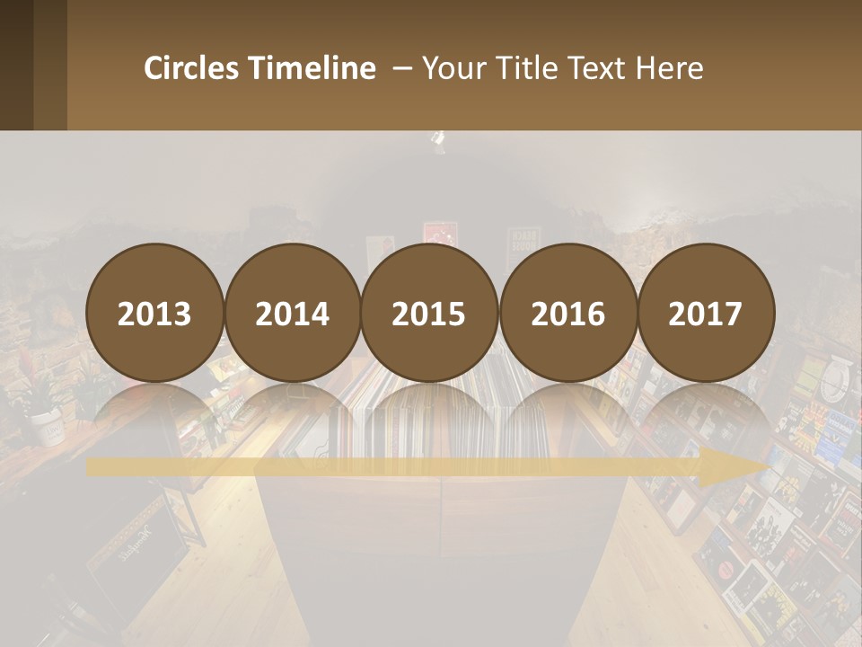 A Room Filled With Lots Of Records And Magazines PowerPoint Template