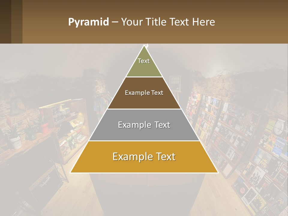 A Room Filled With Lots Of Records And Magazines PowerPoint Template