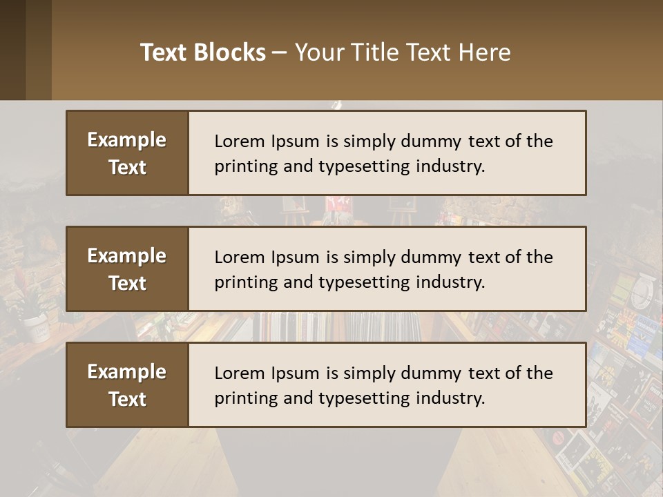 A Room Filled With Lots Of Records And Magazines PowerPoint Template