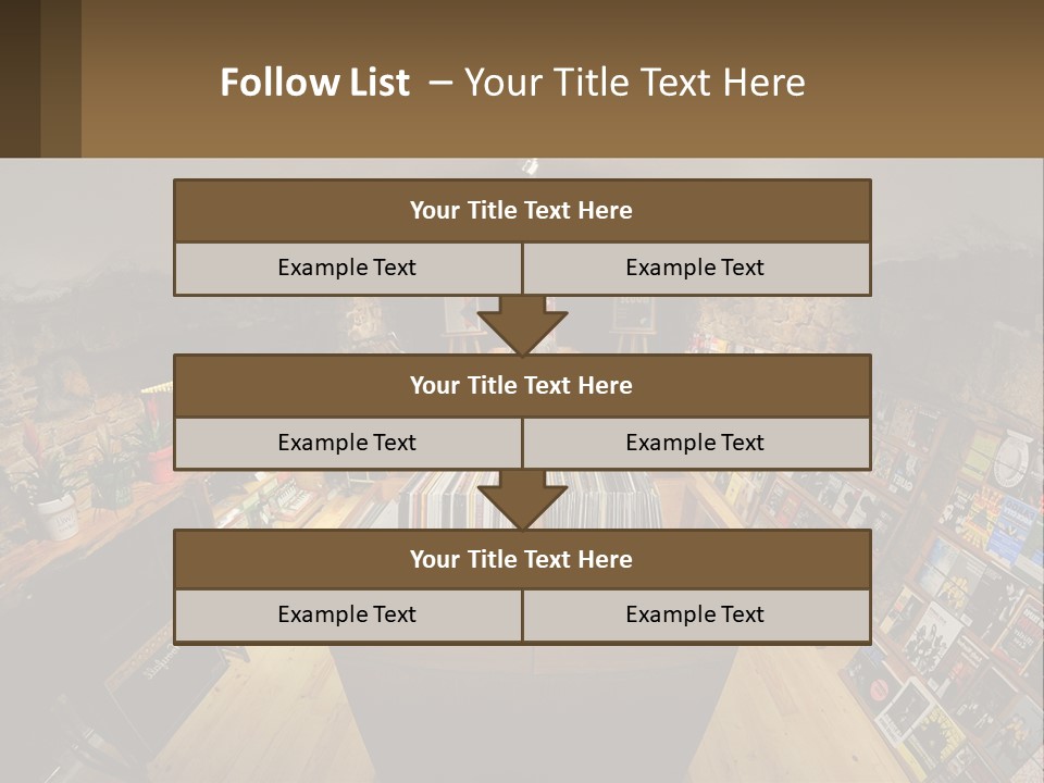 A Room Filled With Lots Of Records And Magazines PowerPoint Template