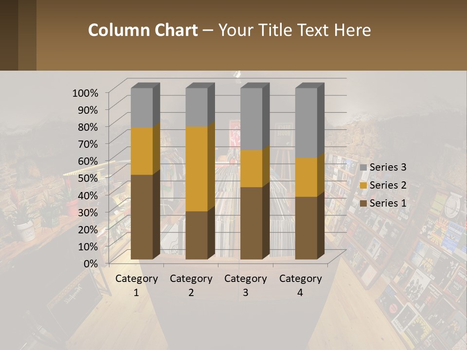 A Room Filled With Lots Of Records And Magazines PowerPoint Template