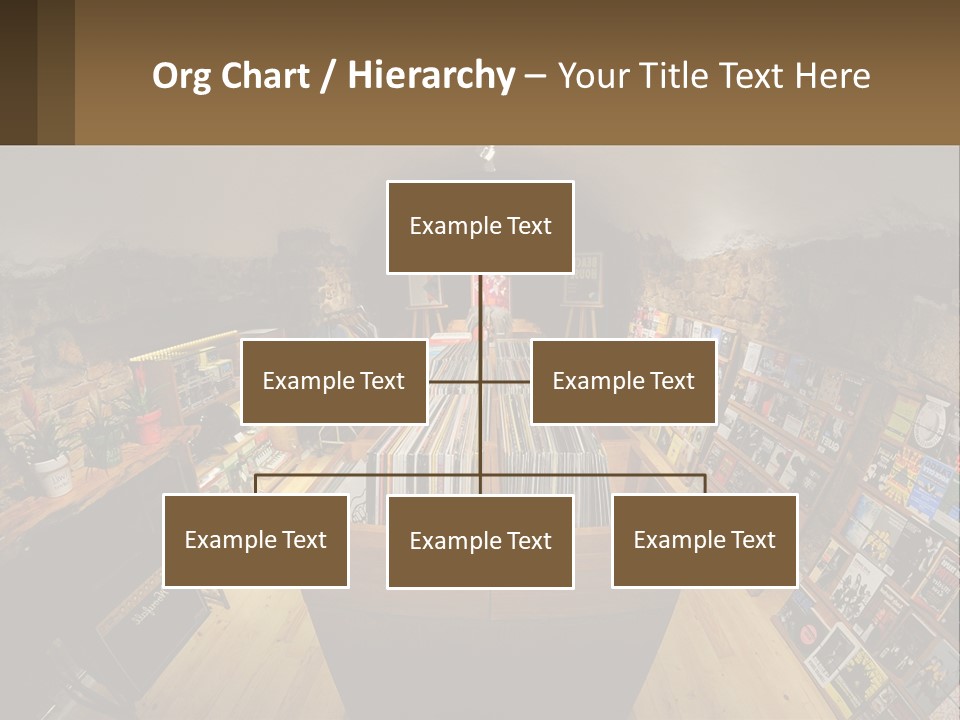 A Room Filled With Lots Of Records And Magazines PowerPoint Template