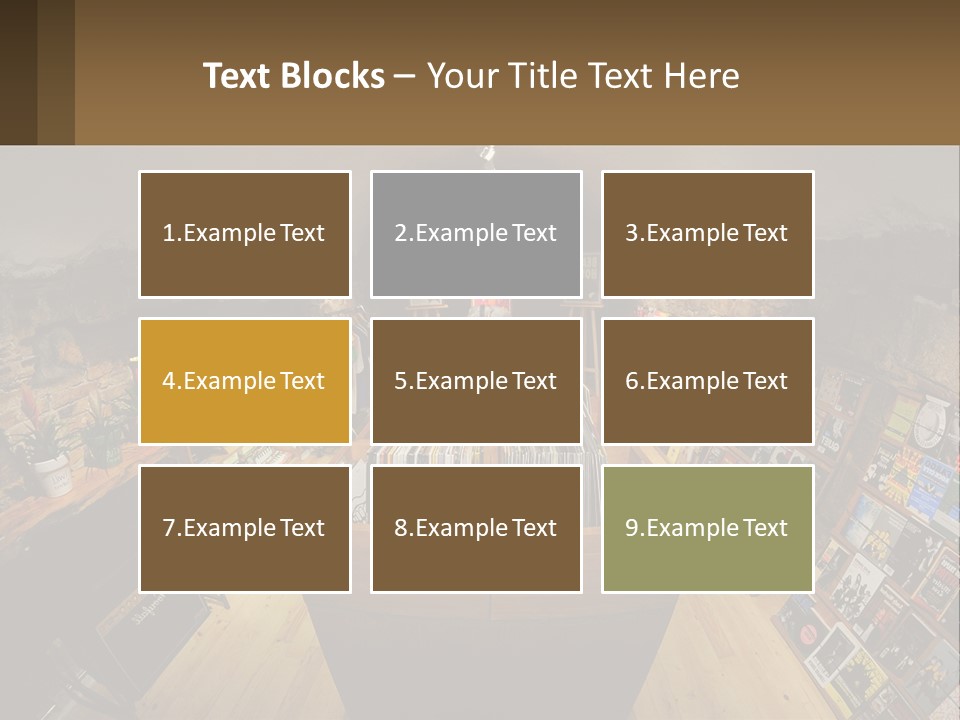 A Room Filled With Lots Of Records And Magazines PowerPoint Template