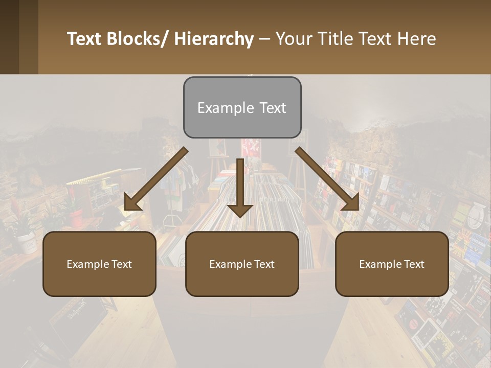 A Room Filled With Lots Of Records And Magazines PowerPoint Template
