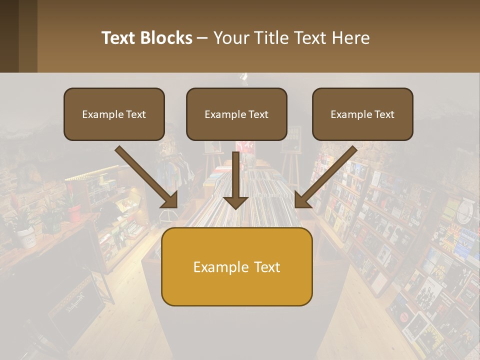 A Room Filled With Lots Of Records And Magazines PowerPoint Template