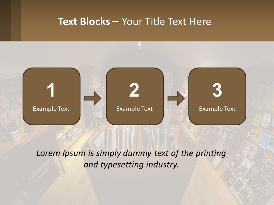 A Room Filled With Lots Of Records And Magazines PowerPoint Template