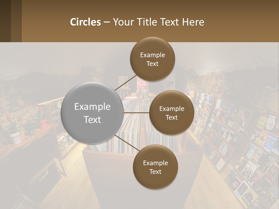 A Room Filled With Lots Of Records And Magazines PowerPoint Template