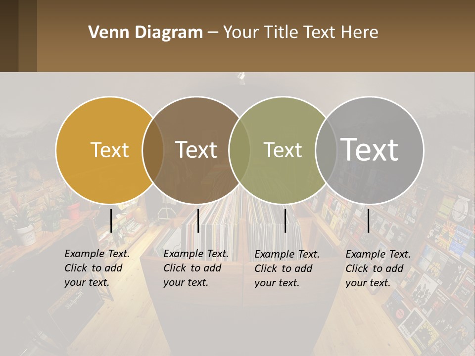 A Room Filled With Lots Of Records And Magazines PowerPoint Template