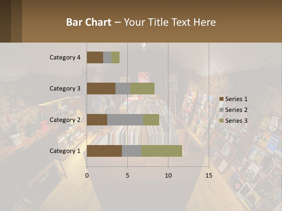 A Room Filled With Lots Of Records And Magazines PowerPoint Template