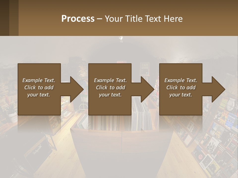 A Room Filled With Lots Of Records And Magazines PowerPoint Template