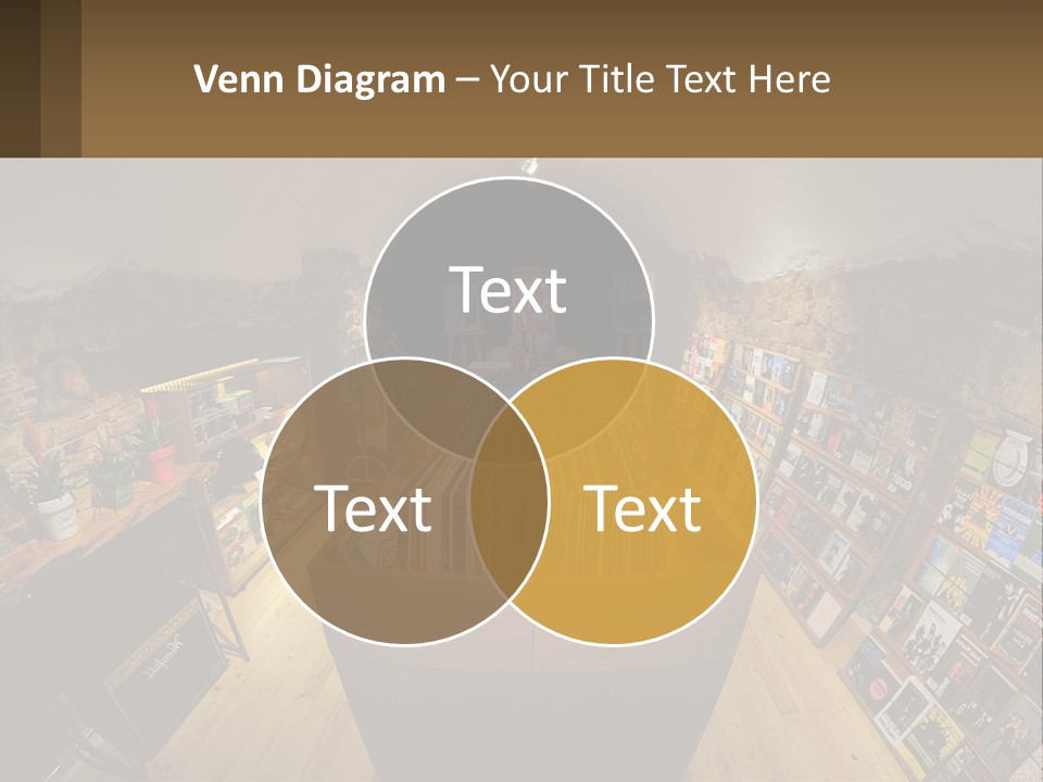 A Room Filled With Lots Of Records And Magazines PowerPoint Template