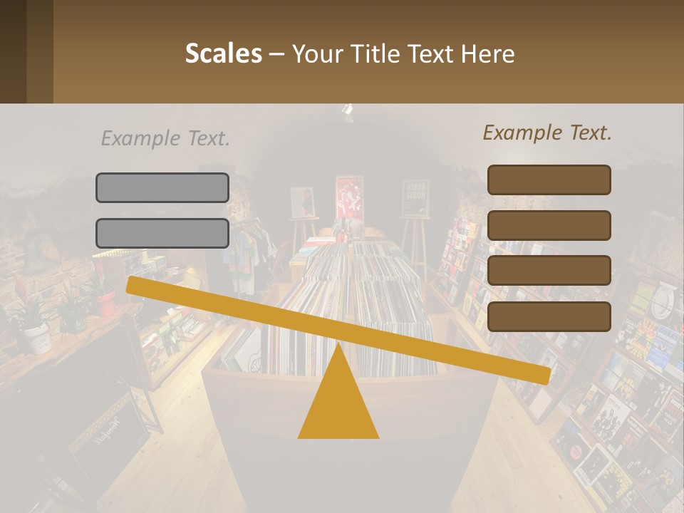 A Room Filled With Lots Of Records And Magazines PowerPoint Template
