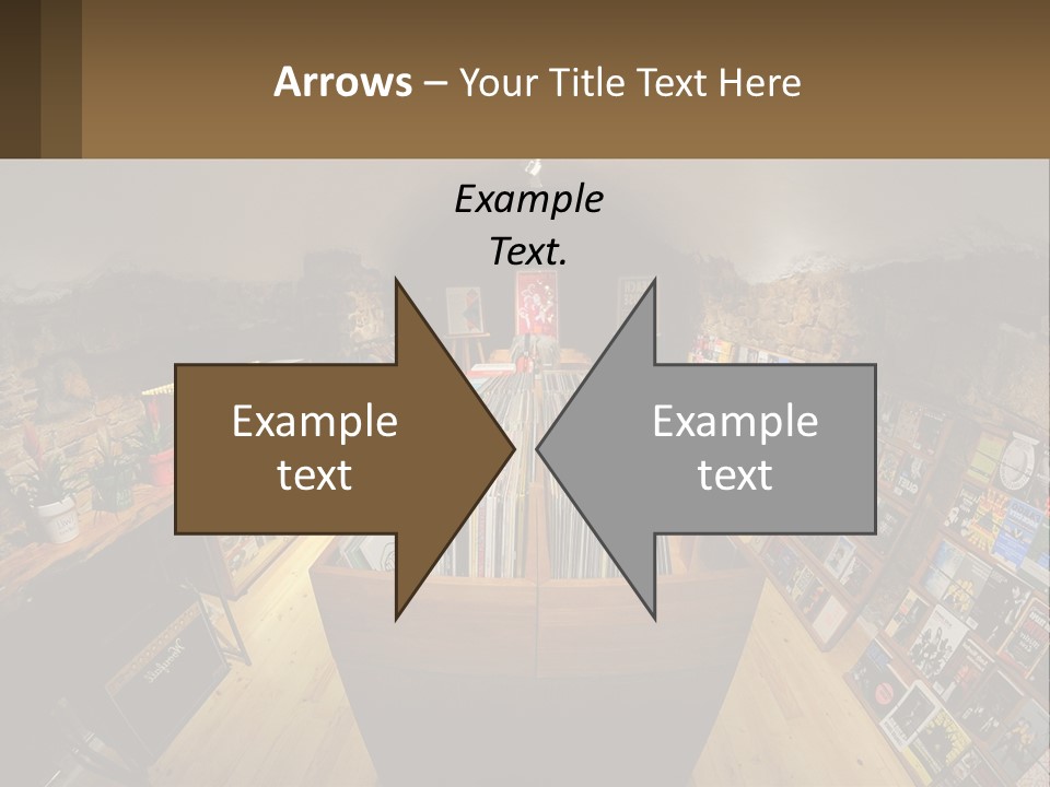 A Room Filled With Lots Of Records And Magazines PowerPoint Template