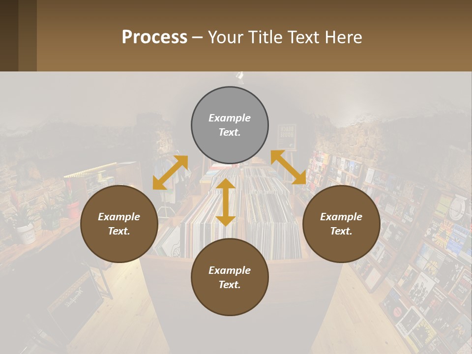 A Room Filled With Lots Of Records And Magazines PowerPoint Template