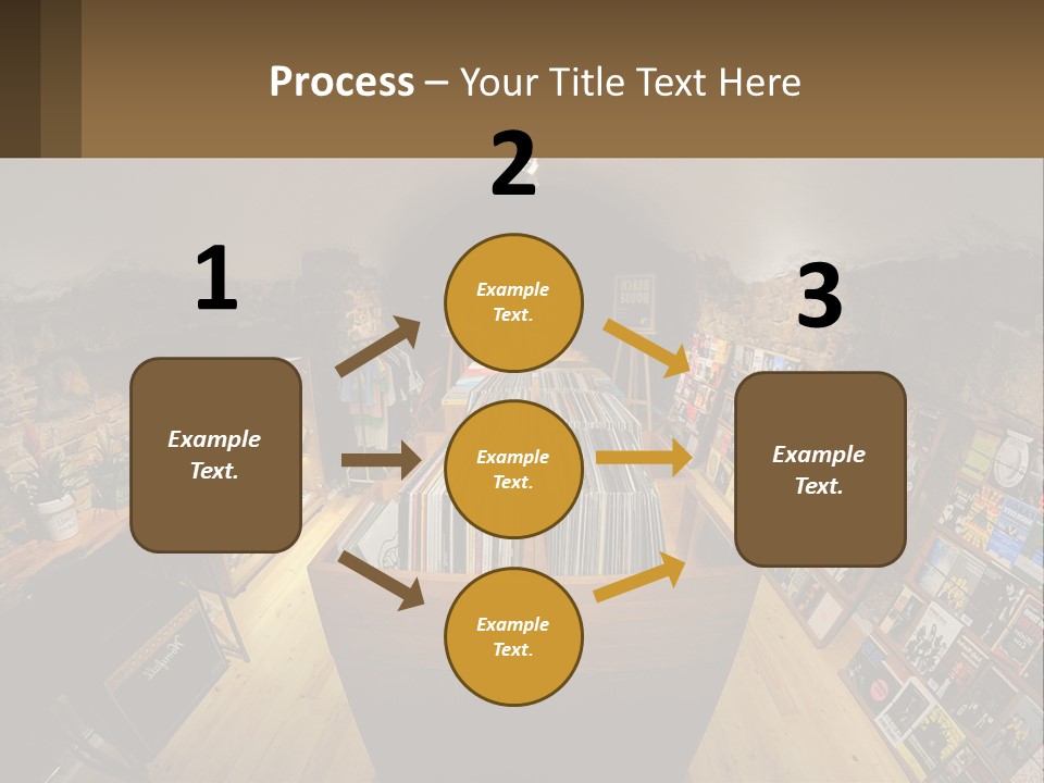 A Room Filled With Lots Of Records And Magazines PowerPoint Template
