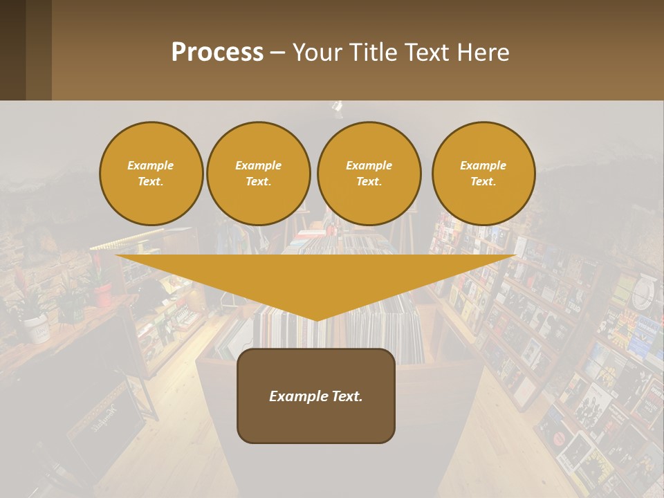 A Room Filled With Lots Of Records And Magazines PowerPoint Template