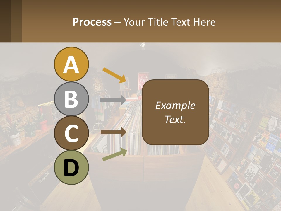 A Room Filled With Lots Of Records And Magazines PowerPoint Template