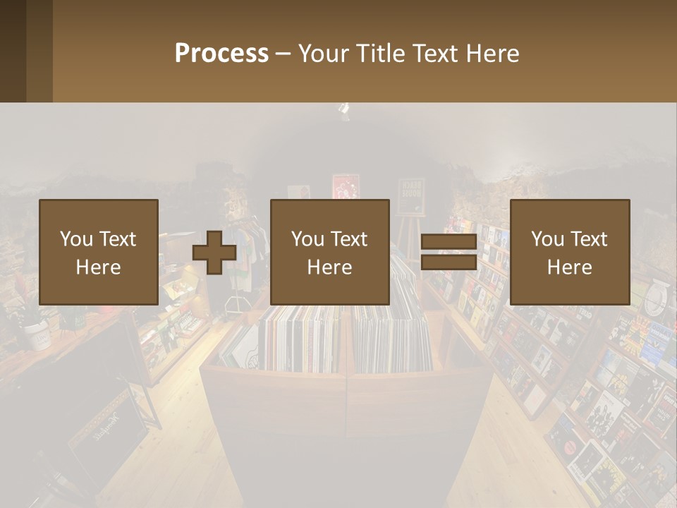 A Room Filled With Lots Of Records And Magazines PowerPoint Template