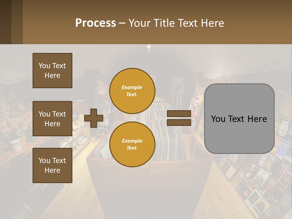 A Room Filled With Lots Of Records And Magazines PowerPoint Template