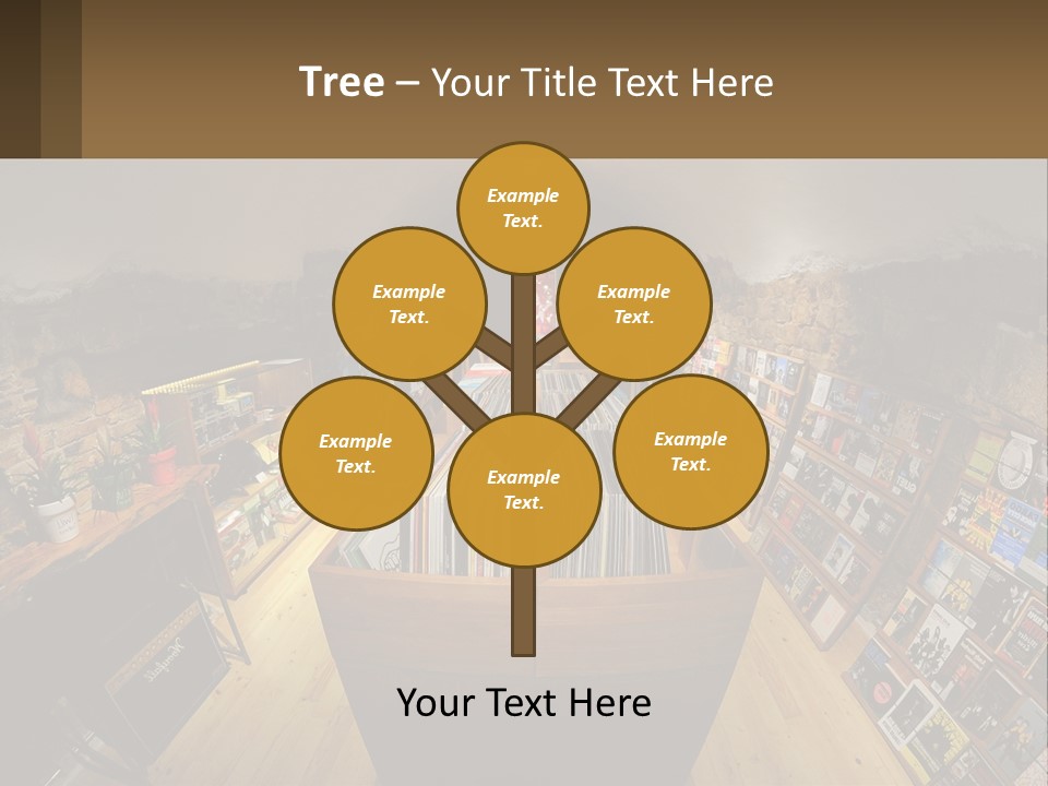 A Room Filled With Lots Of Records And Magazines PowerPoint Template