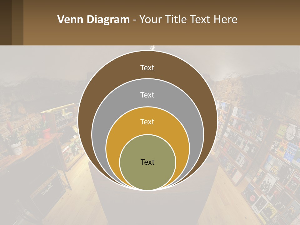 A Room Filled With Lots Of Records And Magazines PowerPoint Template