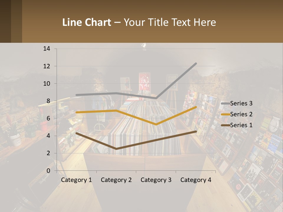 A Room Filled With Lots Of Records And Magazines PowerPoint Template