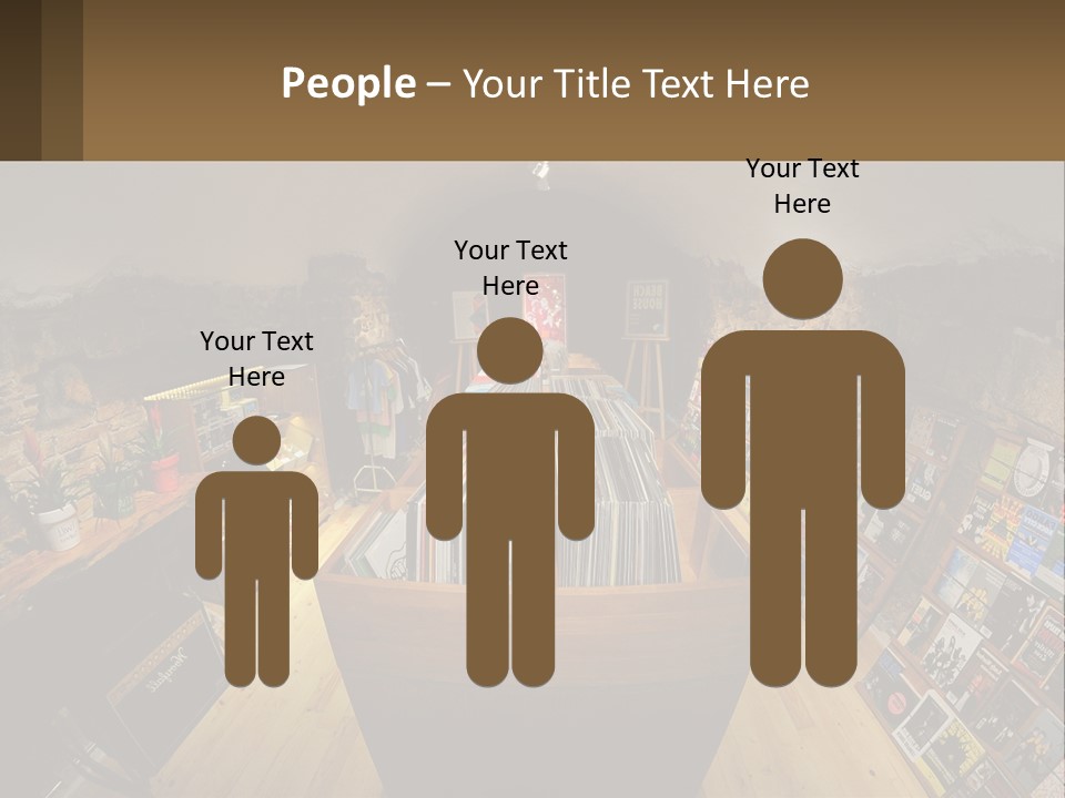 A Room Filled With Lots Of Records And Magazines PowerPoint Template