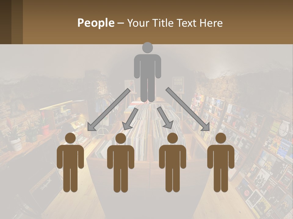 A Room Filled With Lots Of Records And Magazines PowerPoint Template