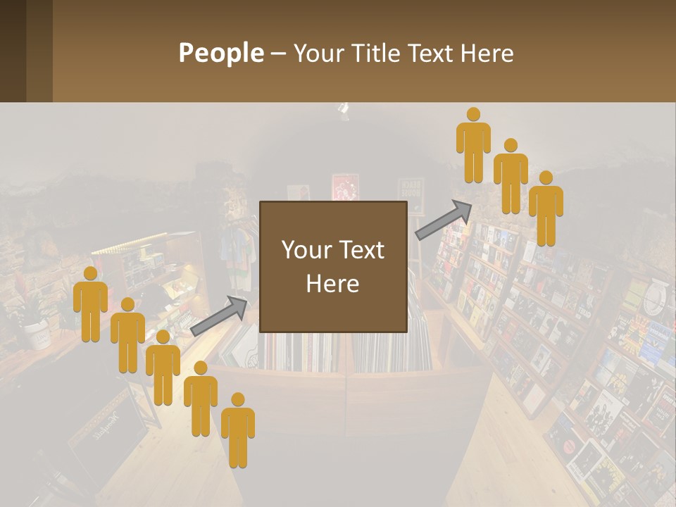 A Room Filled With Lots Of Records And Magazines PowerPoint Template