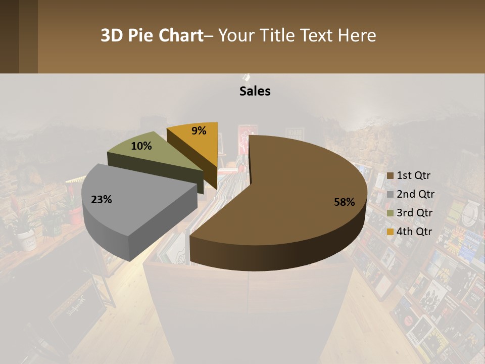 A Room Filled With Lots Of Records And Magazines PowerPoint Template