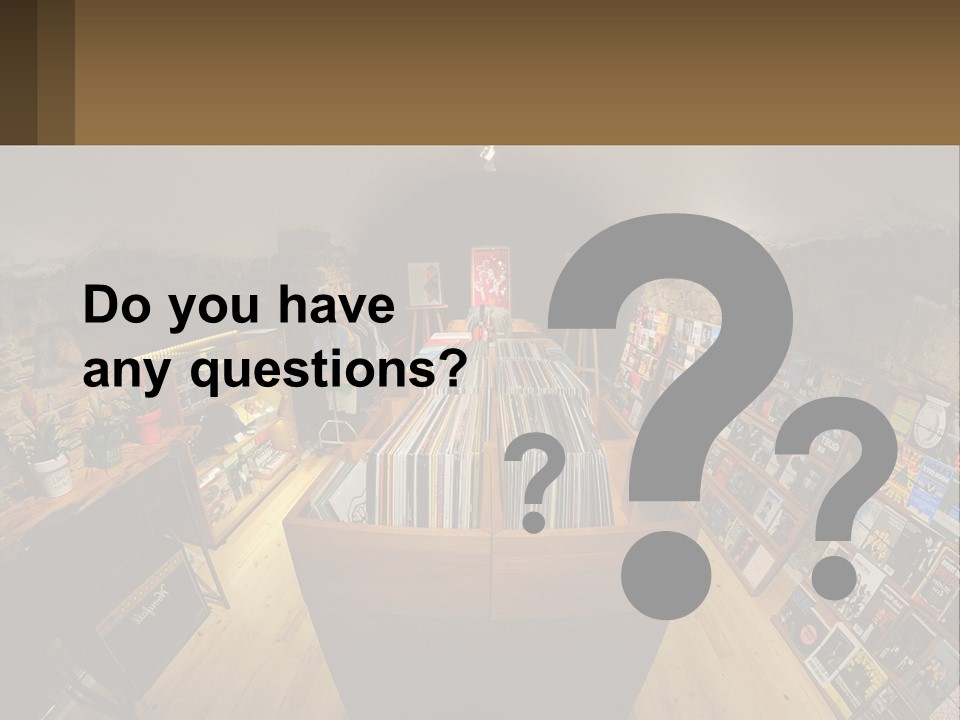 A Room Filled With Lots Of Records And Magazines PowerPoint Template