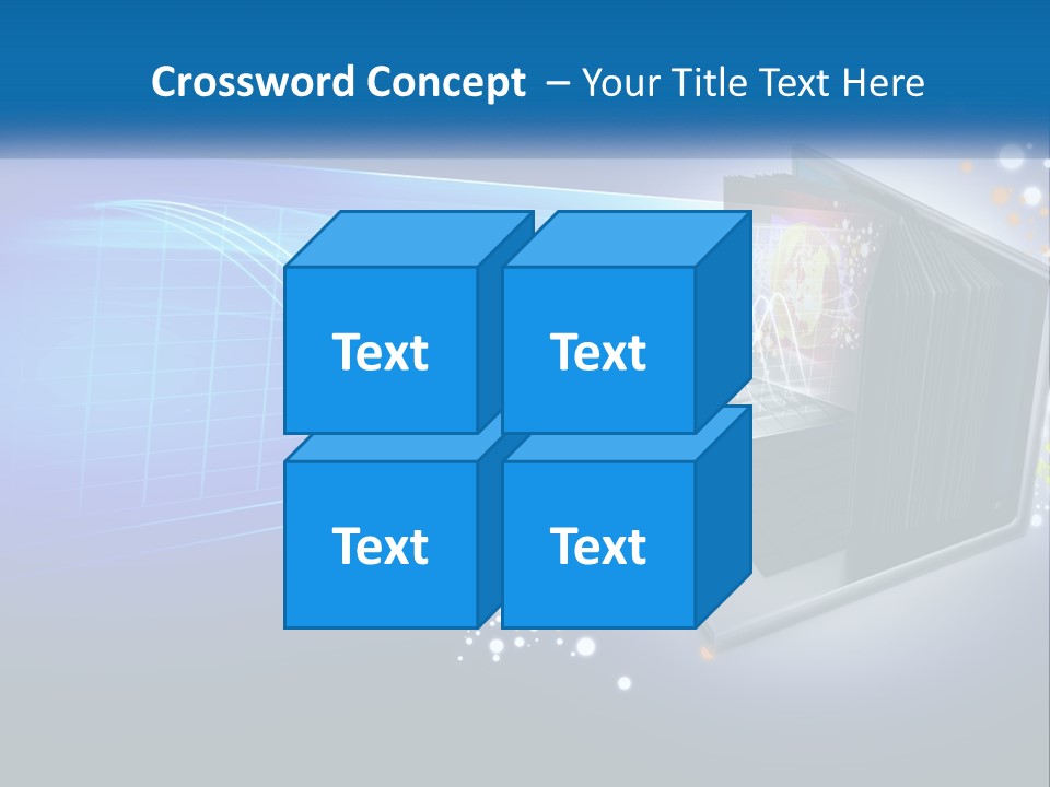 A Laptop Computer With A Blue Background PowerPoint Template