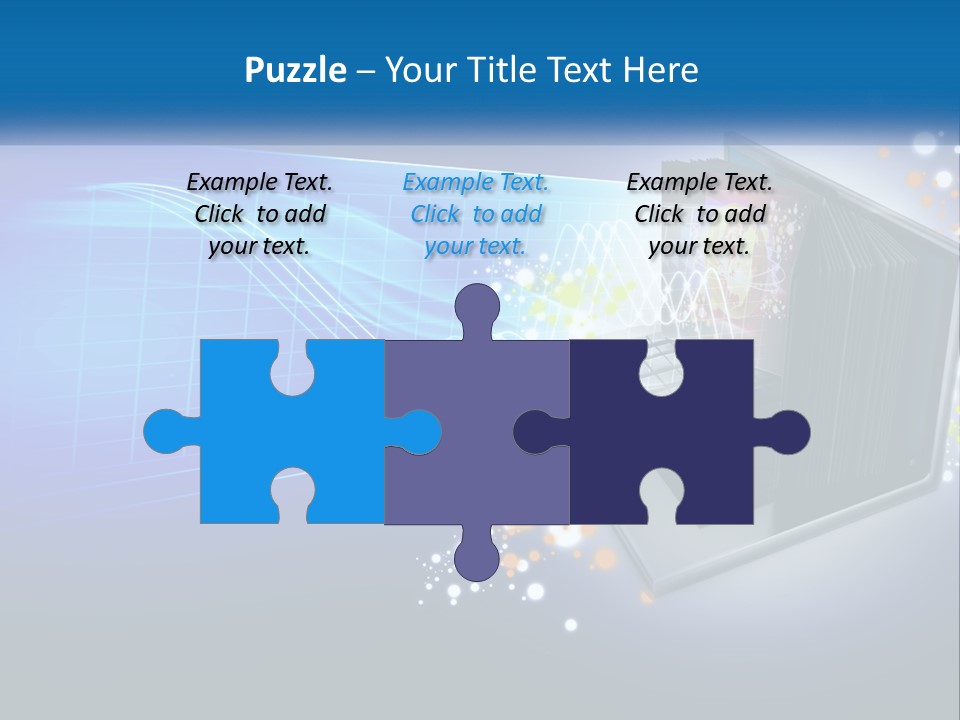 A Laptop Computer With A Blue Background PowerPoint Template