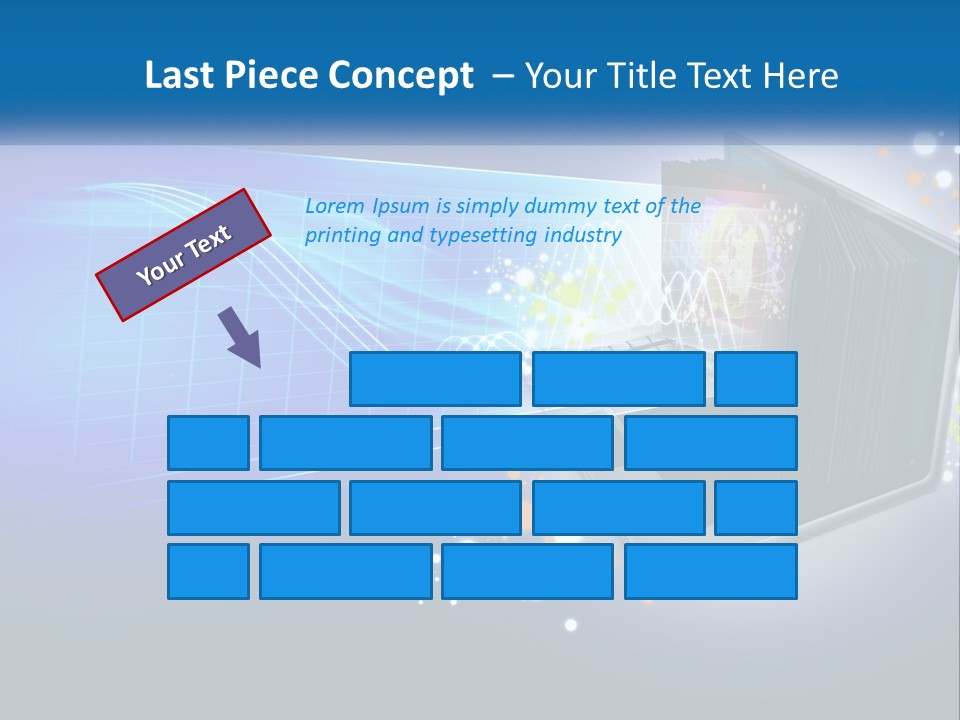 A Laptop Computer With A Blue Background PowerPoint Template