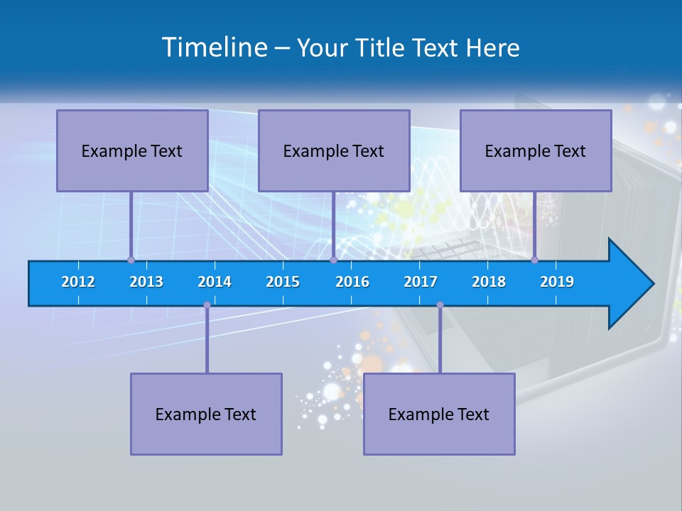 A Laptop Computer With A Blue Background PowerPoint Template