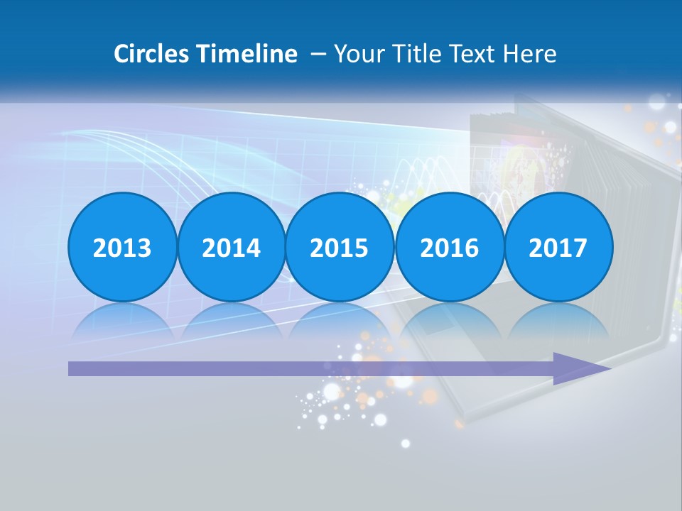 A Laptop Computer With A Blue Background PowerPoint Template