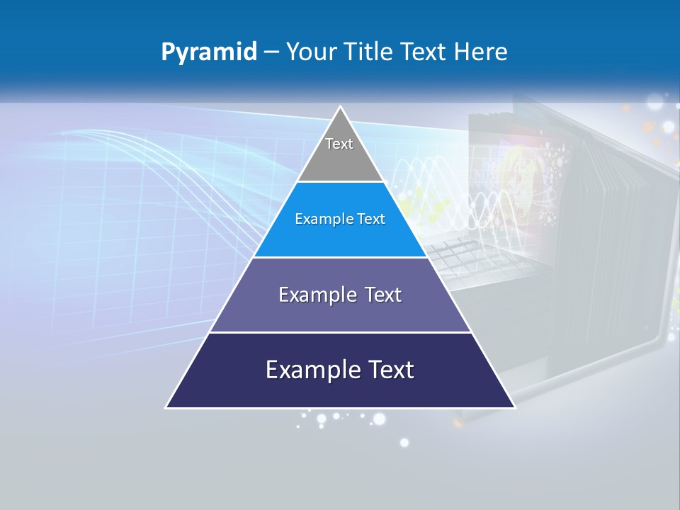 A Laptop Computer With A Blue Background PowerPoint Template