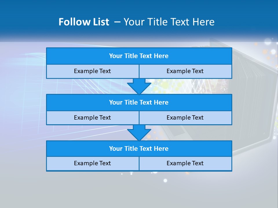 A Laptop Computer With A Blue Background PowerPoint Template