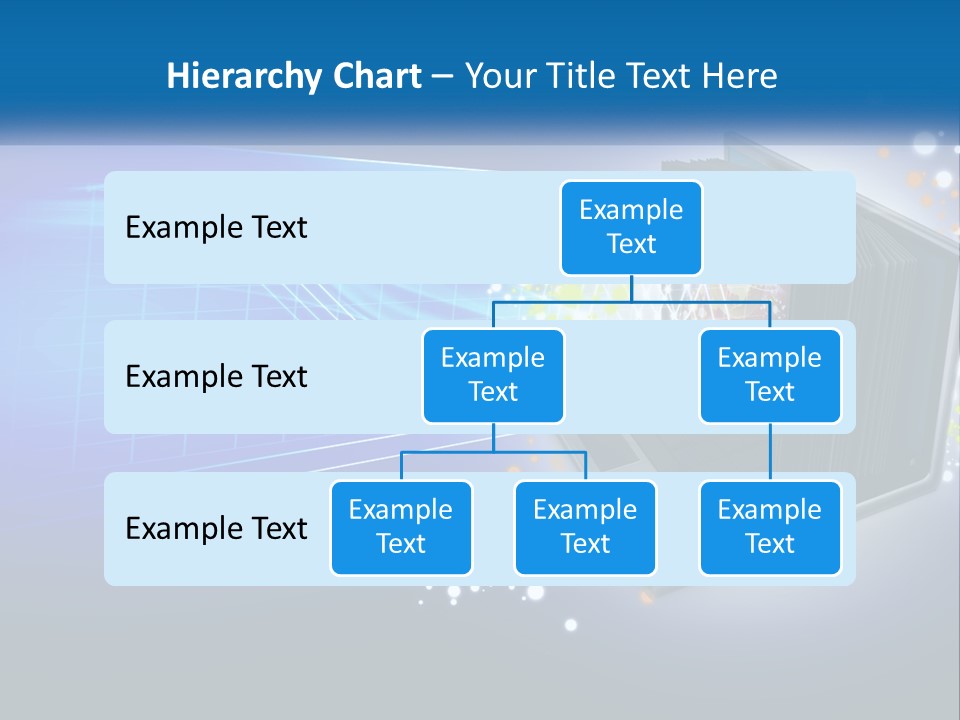 A Laptop Computer With A Blue Background PowerPoint Template