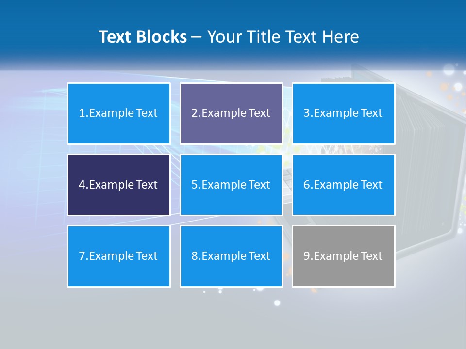A Laptop Computer With A Blue Background PowerPoint Template