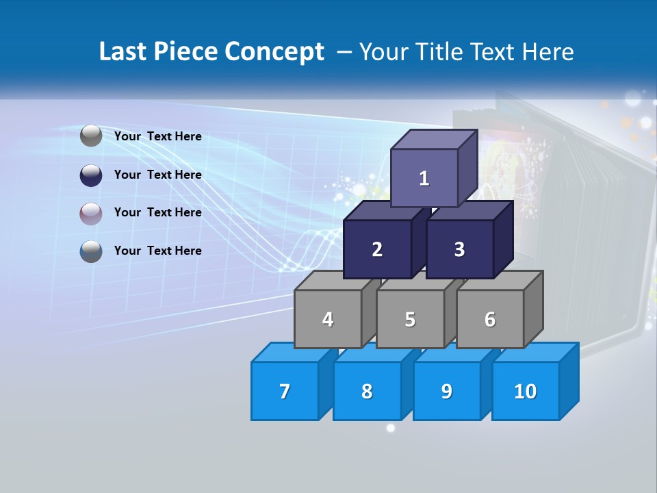A Laptop Computer With A Blue Background PowerPoint Template