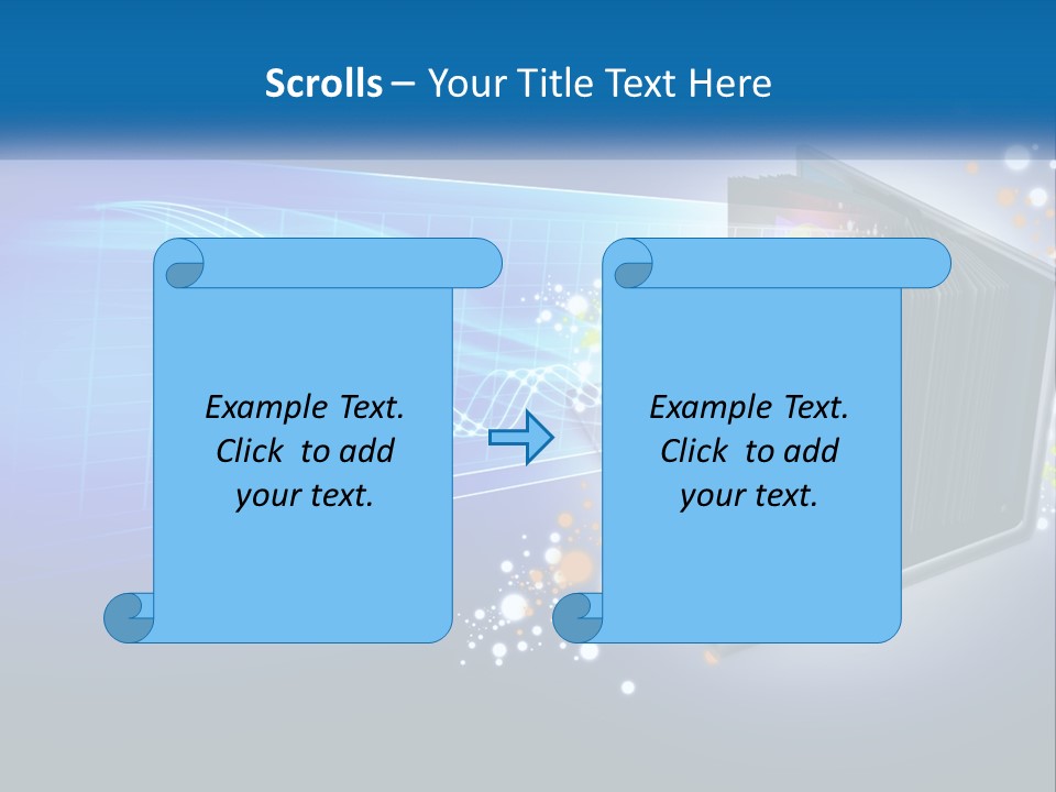 A Laptop Computer With A Blue Background PowerPoint Template
