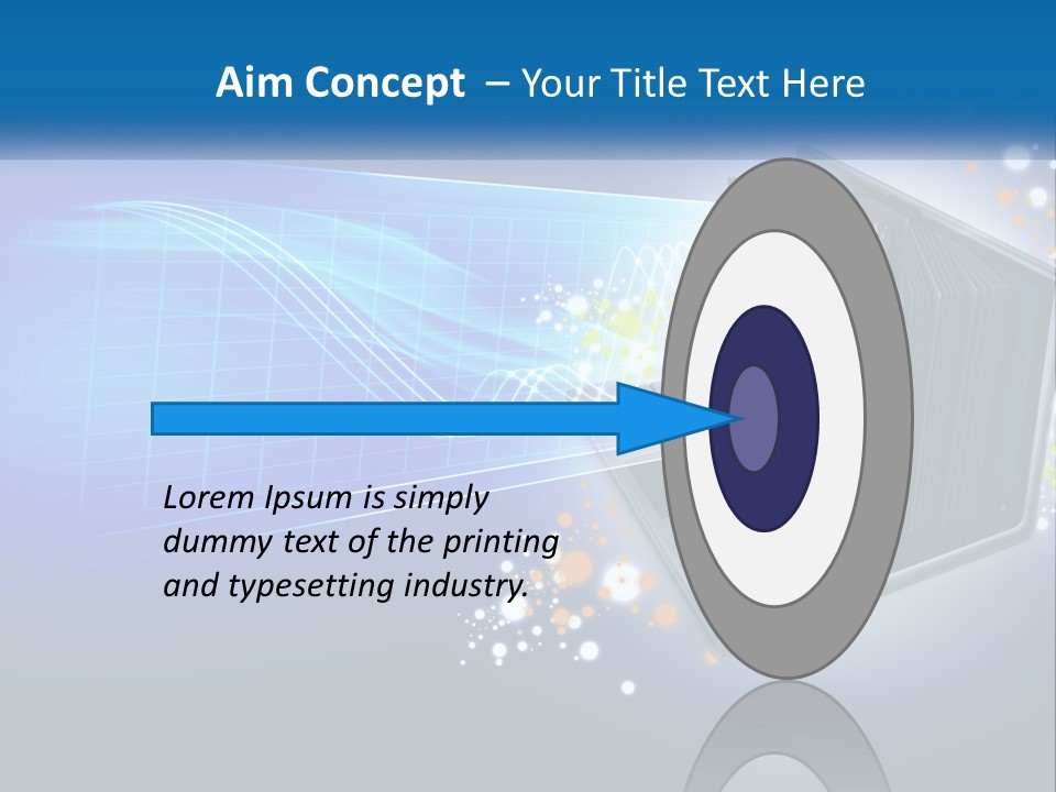 A Laptop Computer With A Blue Background PowerPoint Template