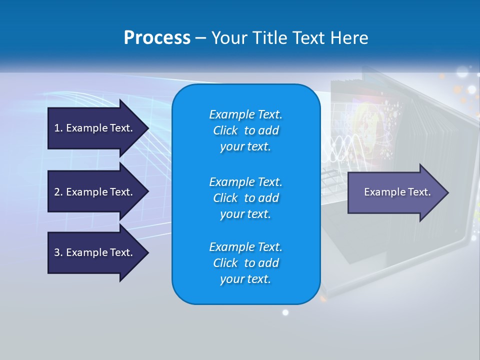 A Laptop Computer With A Blue Background PowerPoint Template