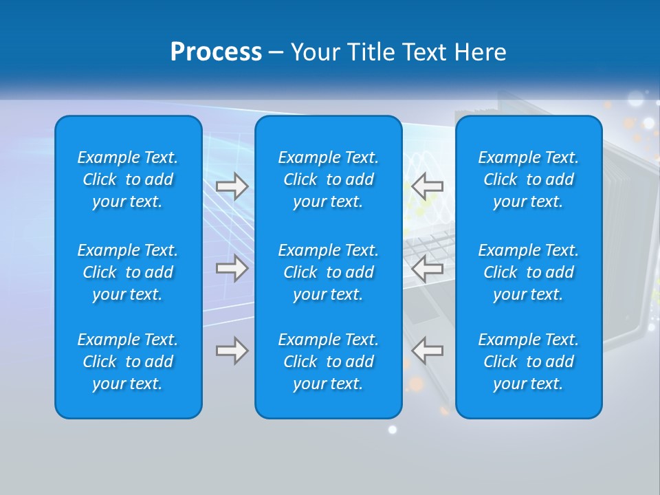 A Laptop Computer With A Blue Background PowerPoint Template