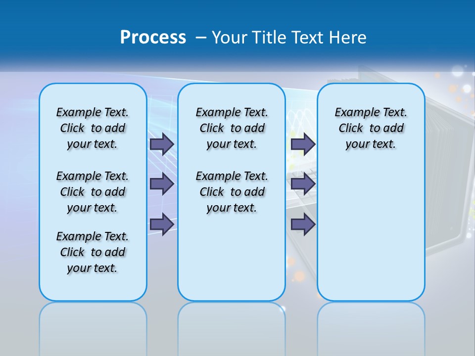 A Laptop Computer With A Blue Background PowerPoint Template