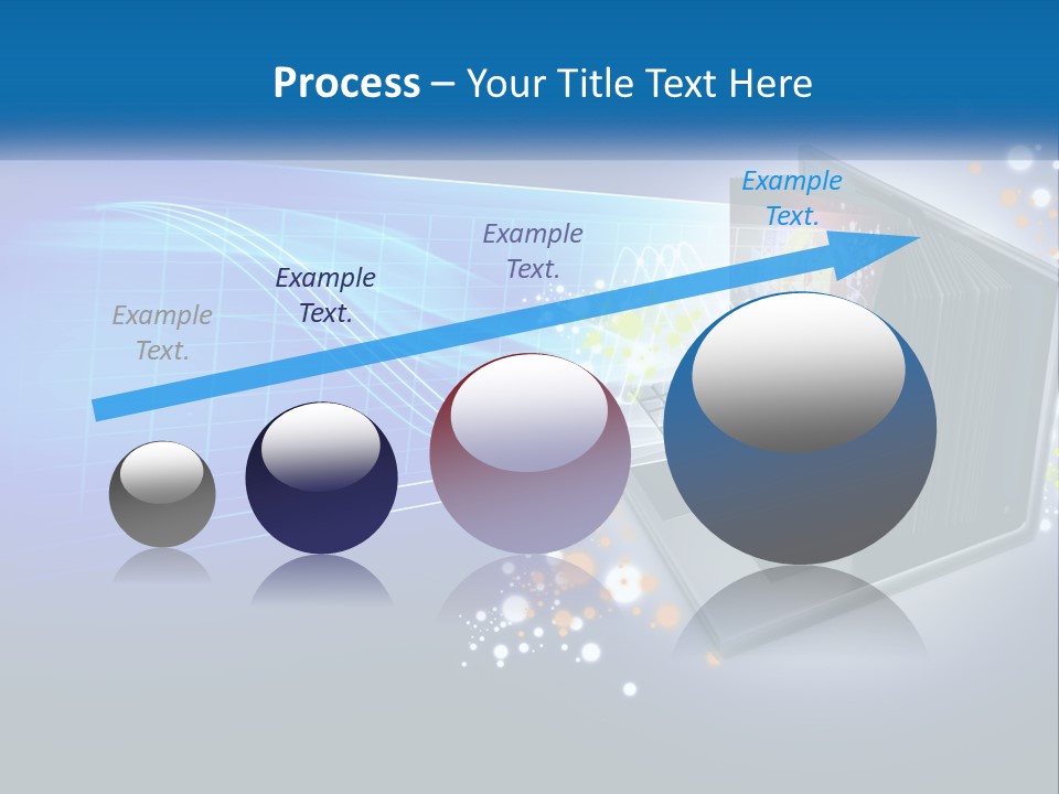 A Laptop Computer With A Blue Background PowerPoint Template